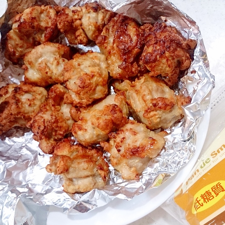 低糖お好み焼きミックス粉で鶏唐揚げ（ノンフライヤー